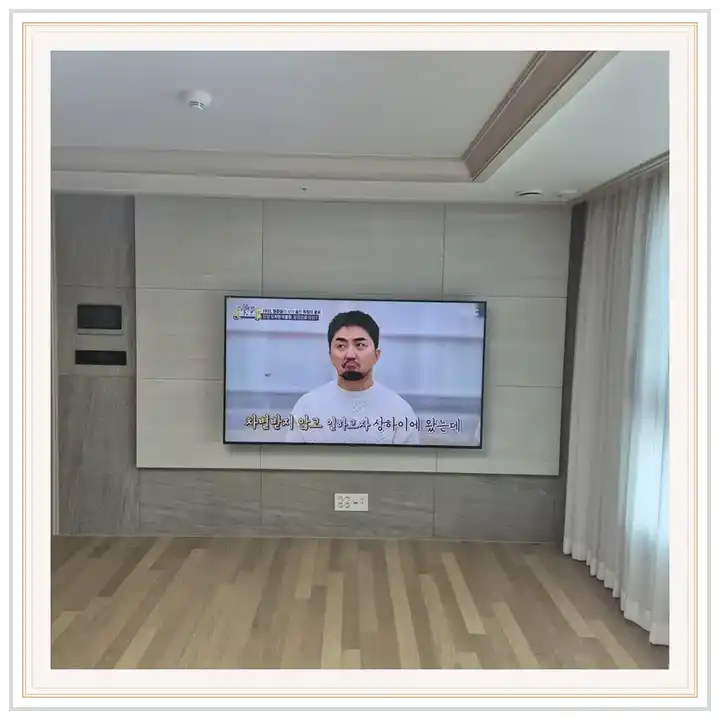 벽걸이TV 거치대 참고 사진 · 노원센트럴푸르지오 설치 조건