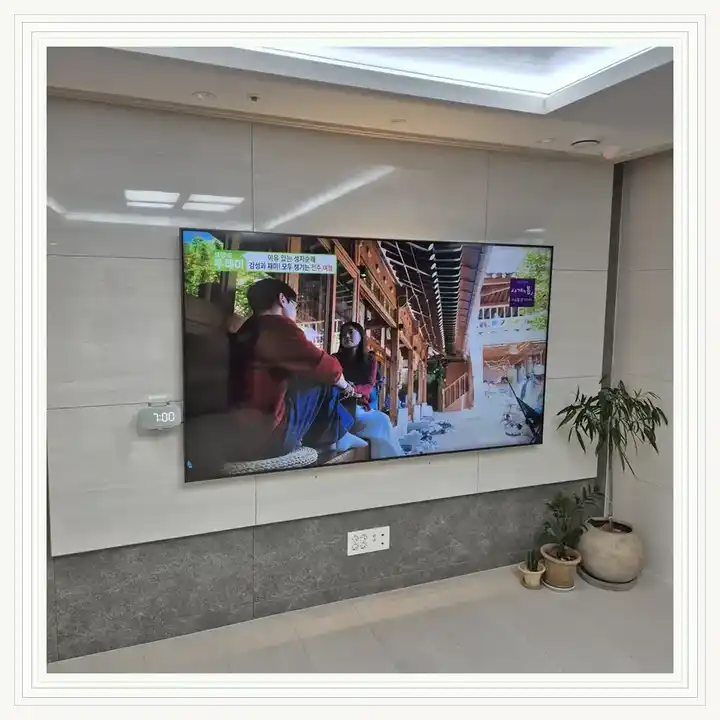 벽걸이TV 거치대 참고 사진 · 엘크루발산 설치 조건